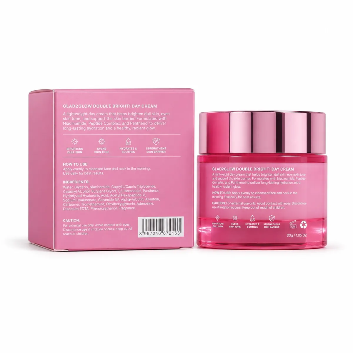 GLAD2GLOW Double Bright Day Cream 30g product photo