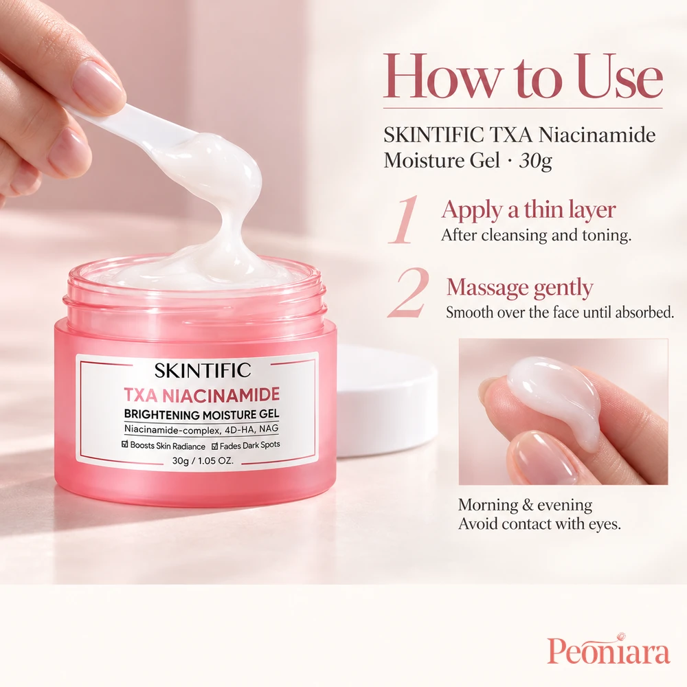 SKINTIFIC TXA Niacinamide Moisture Gel 30g how to use guide