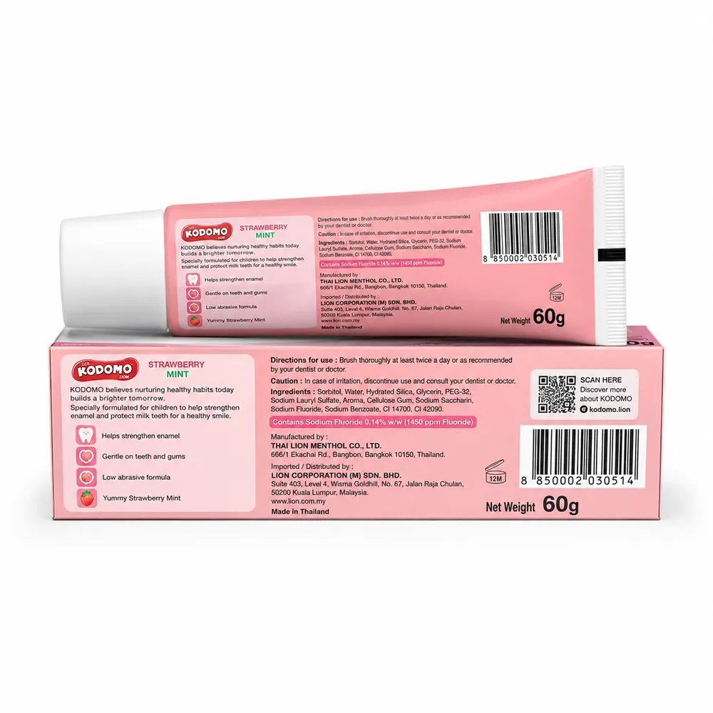 KODOMO 6+ Strawberry Mint Toothpaste 60g product photo